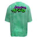T-shirt oversize <tc>Apes Lab.</tc> Tie-dye vert acide