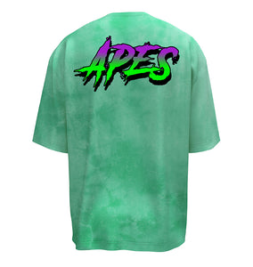 Oversized T-shirt <tc>Apes Lab.</tc> Tie Dye Acid Green