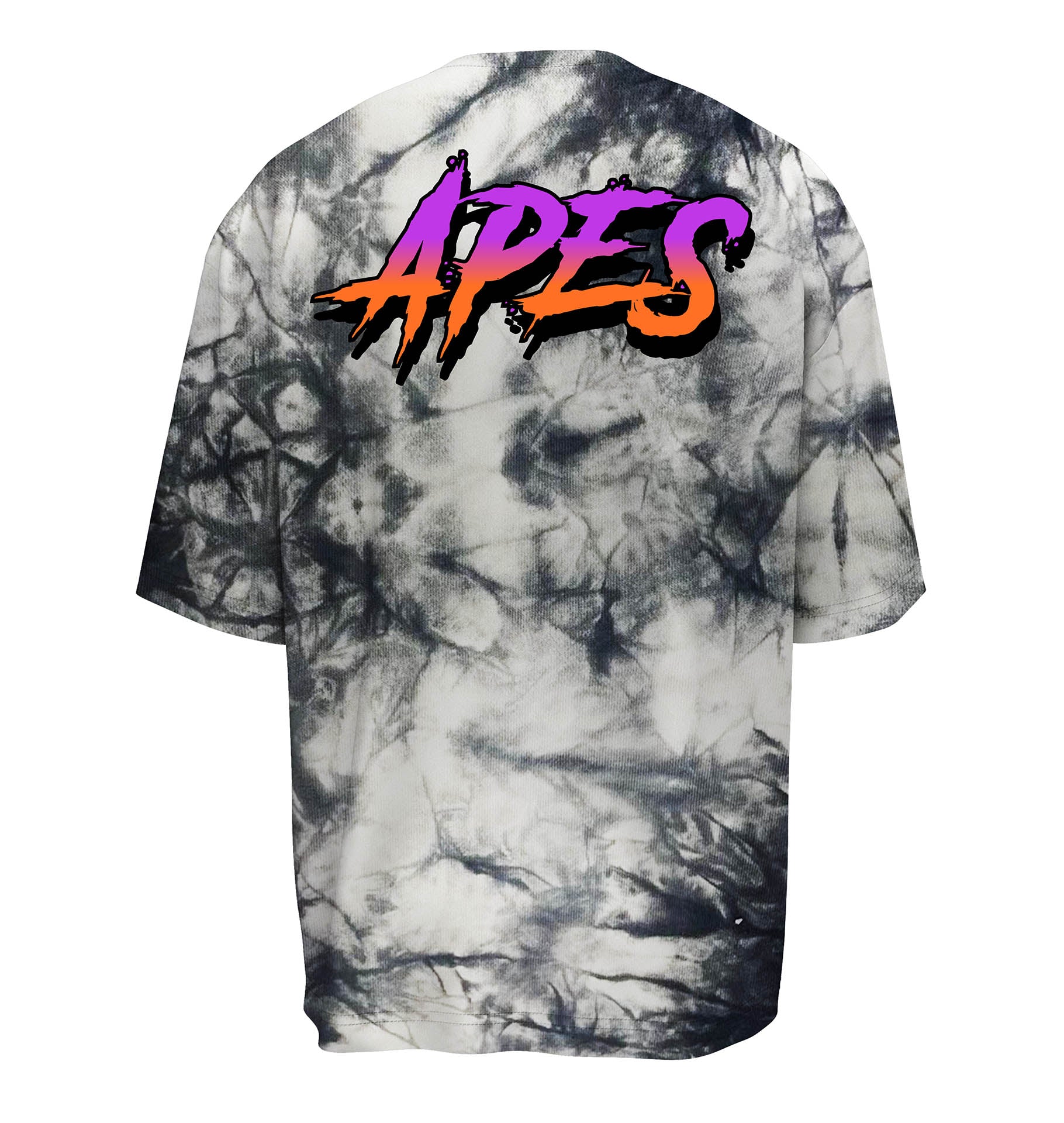 Oversized T-shirt<tc>Apes Lab.</tc> Tie Dye Black/White