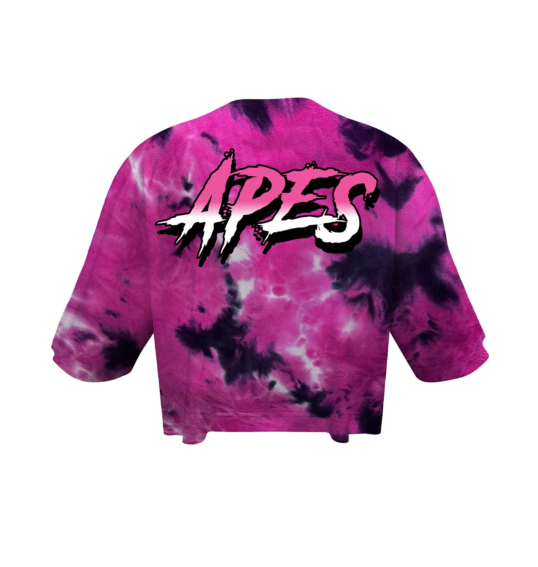 T-shirt Crop Oversize Apes Lab. Tie Dye Pink