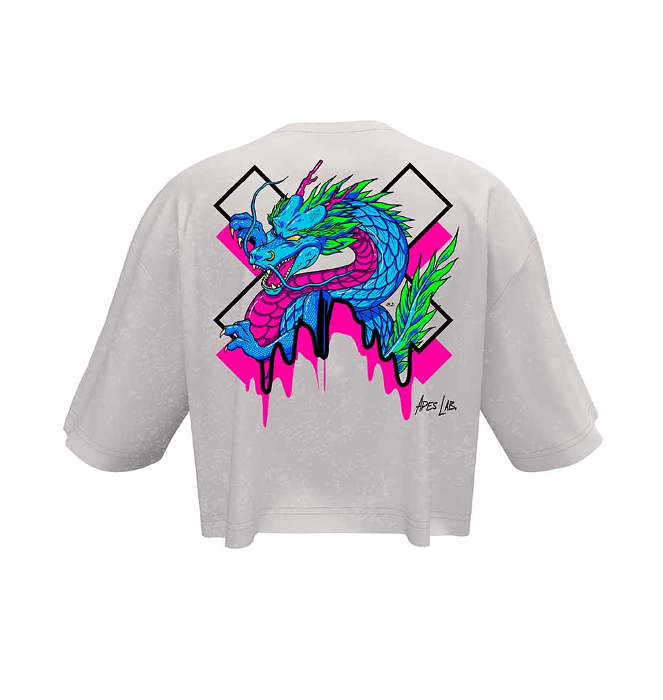 Camiseta corta de gran tamaño <tc>Apes Lab.</tc> Dragón