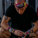 <tc>Apes Lab.</tc> Diadema con efecto tie-dye amarillo/rosa