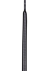 White Flat Trill stripe/negro talla única