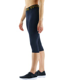 Crop Base Kinetic Mid-Rise Logo Leggings - Solid