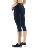 Crop Base Kinetic Mid-Rise Logo Leggings - Solid