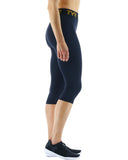 Crop Base Kinetic Mid-Rise Logo Leggings - Solid