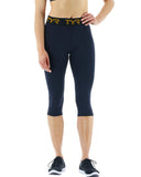 Crop Base Kinetic Mid-Rise Logo Leggings - Solid