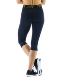 Leggings Crop Base Kinetic Mid-Rise Logo - Solid