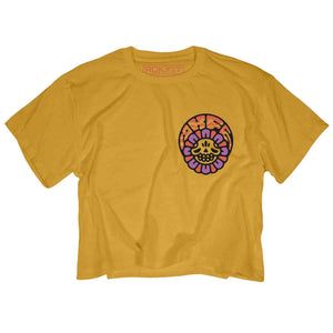 Kurz geschnittenes Flower Power-T-Shirt
