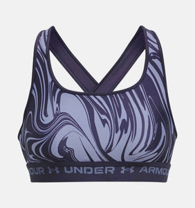 Armour® Mid Crossback Printed sports bra for women