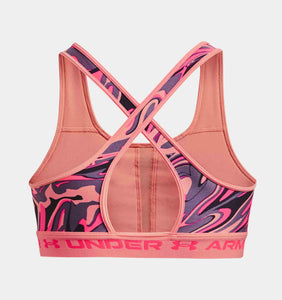 Armour® Mid Crossback Printed sports bra for women