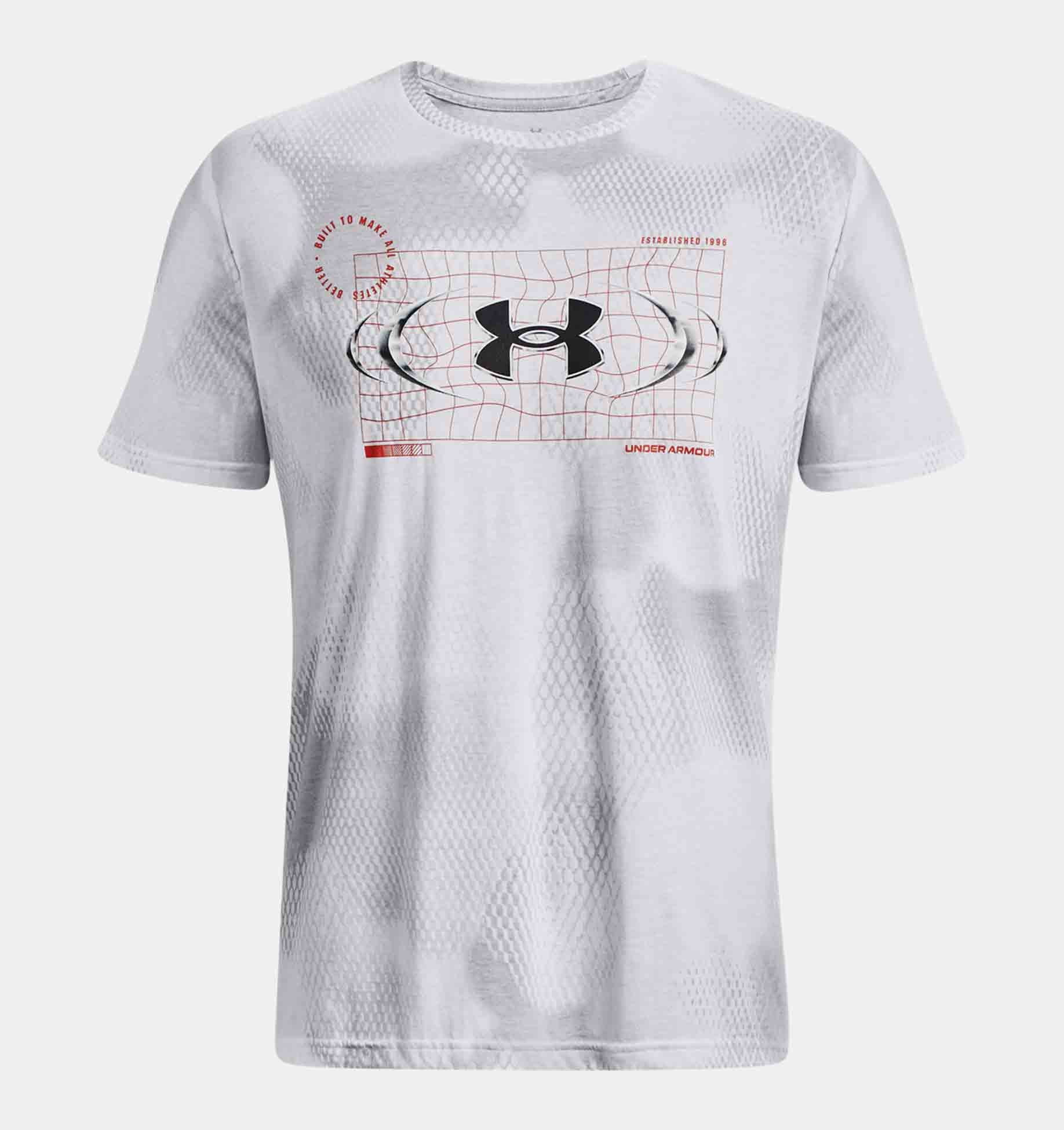 UA All Over Print Metal Logo short-sleeved shirt 