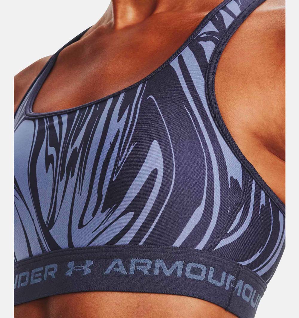 Armour® Mid Crossback Bedruckter Sport-BH für Damen