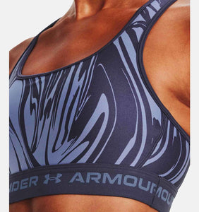 Reggiseno sportivo Armour® Mid Crossback Printed da donna