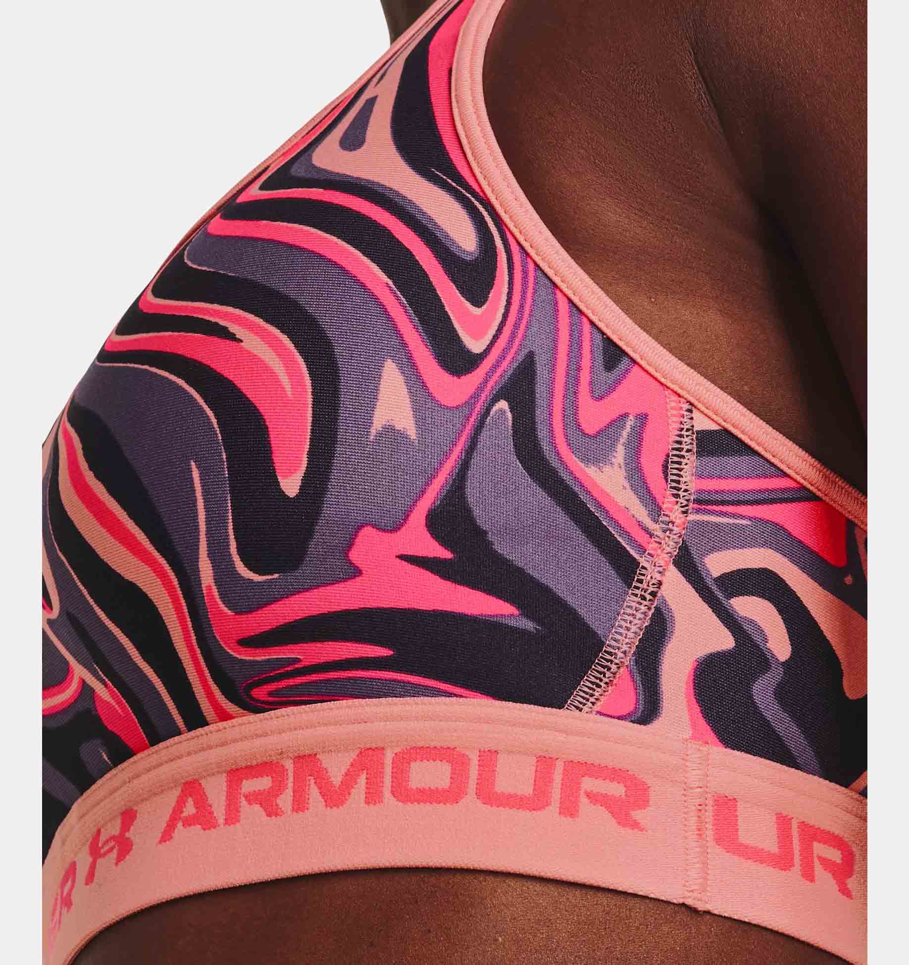 Armour® Mid Crossback Bedruckter Sport-BH für Damen