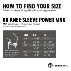 Rx Knee Sleeve Ginocchiera Power Max 7mm. (Single)